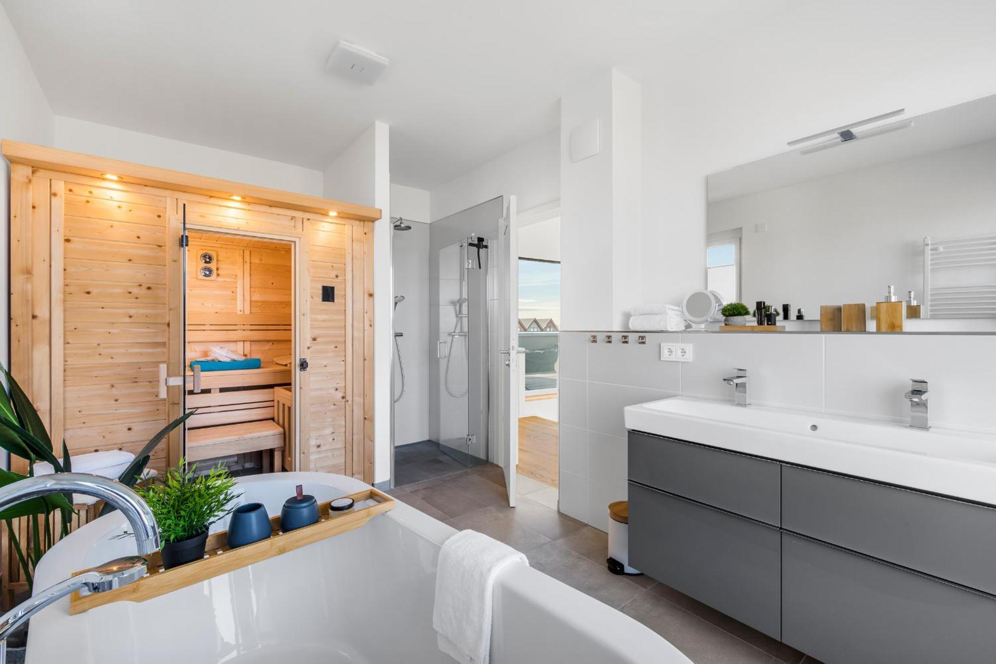 Villa King Erste Lage, Dachterrasse, Meerblick, Carport, Kamin, Sauna, Terrasse, Aussenrolllaeden Olpenitz Exterior foto